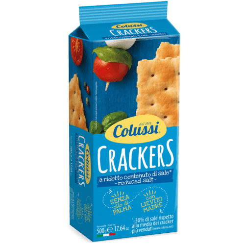Colussi Reduced Salt Crackers, 500g Sweets & Snacks Colussi 