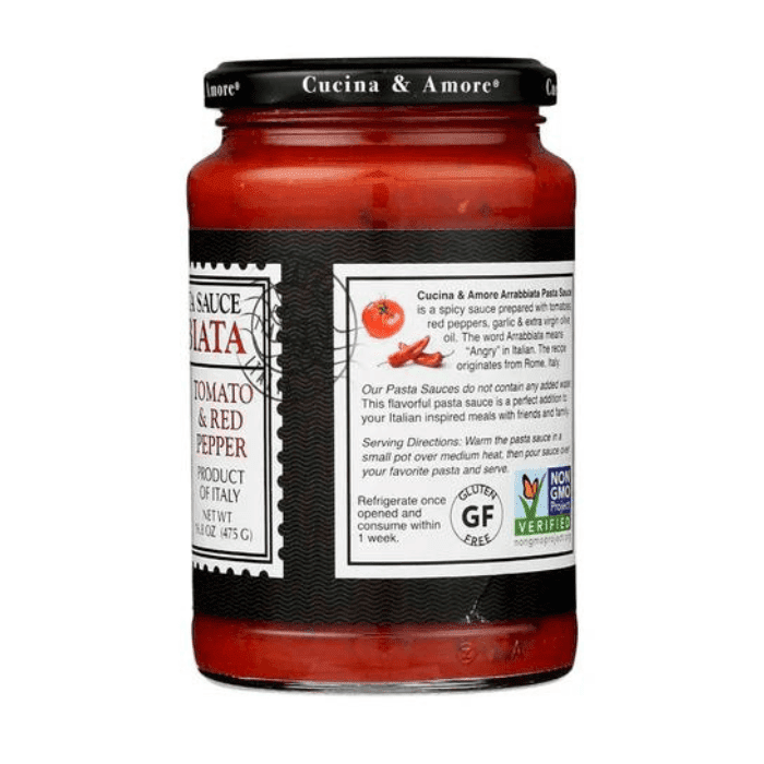 Cucina & Amore Arrabbiata Pasta Sauce, 16.8 oz Supermarket Italy