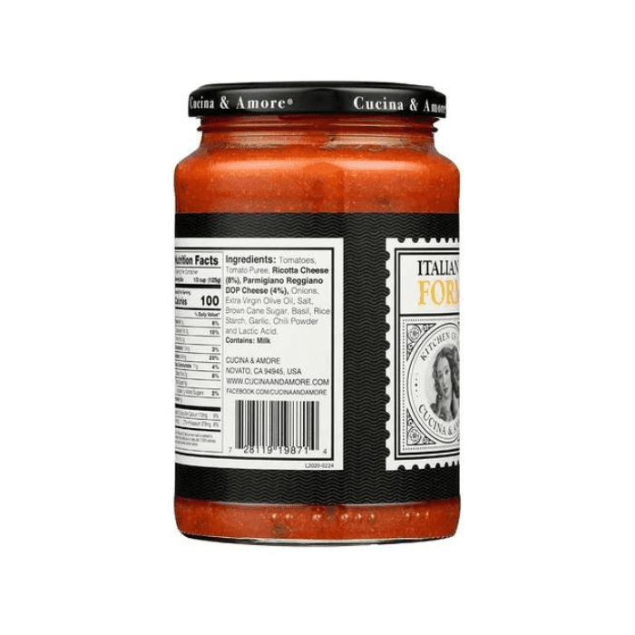 Cucina & Amore Formaggio Cheese Pasta Sauce, 16.8 oz Supermarket Italy