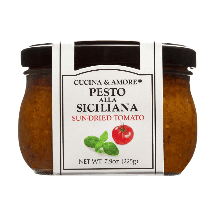 Cucina & Amore Pesto Alla Siciliana Sun Dried Tomato Pesto, 7.9 oz Sauces & Condiments Cucina & Amore 