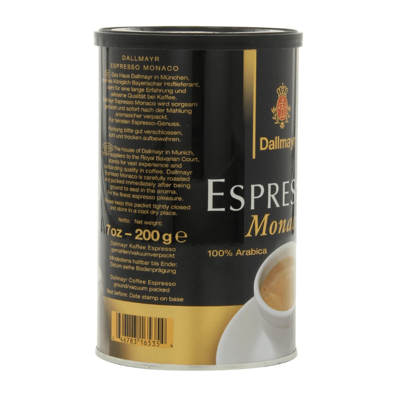 Dallmayr Espresso Monaco Ground Coffee in Tin, 7 oz Coffee & Beverages Dallmayr 