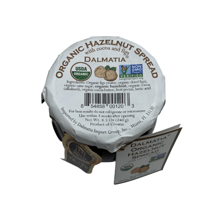 Dalmatia Organic Hazelnut Spread with Cocoa and Fig, 8.5 oz Pantry Dalmatia 