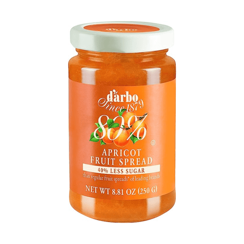 D'Arbo 40% Less Sugar Apricot Fruit Spread, 8.8oz Pantry d'arbo 