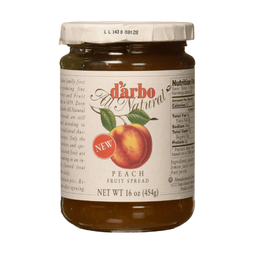 D'arbo Peach Fruit Spread, 16 oz Pantry d'arbo 
