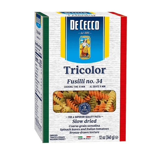 De Cecco #34 Tricolor Fusilli, 1 lb Pasta & Dry Goods De Cecco 
