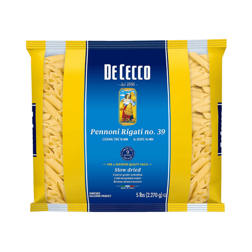 De Cecco #39 Pennoni Rigate Bulk Pasta, 5 lb. Pasta & Dry Goods De Cecco 