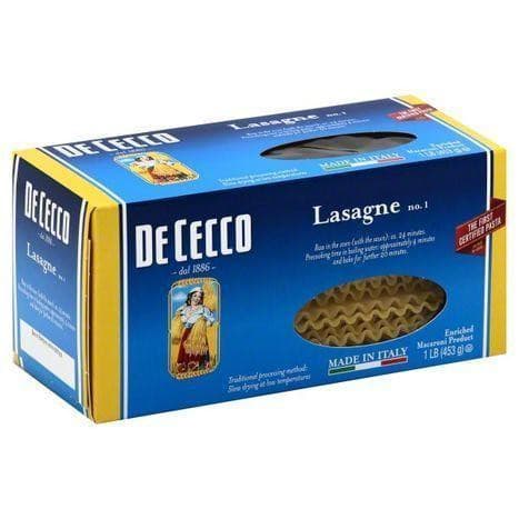 De Cecco Lasagne (Lasagna) Pasta Special Cut, 1 lb