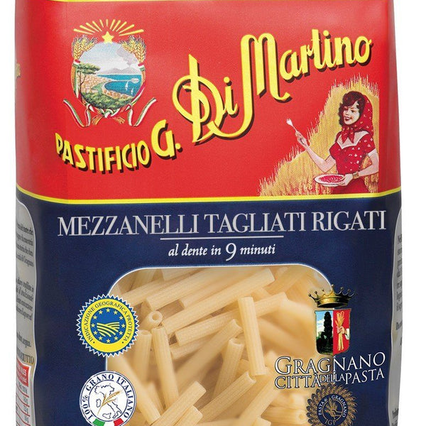 Di Martino I.G.P Rigati Italy Supermarket | Mezzanelli oz 17.6 Pasta, (500g) Tagliati