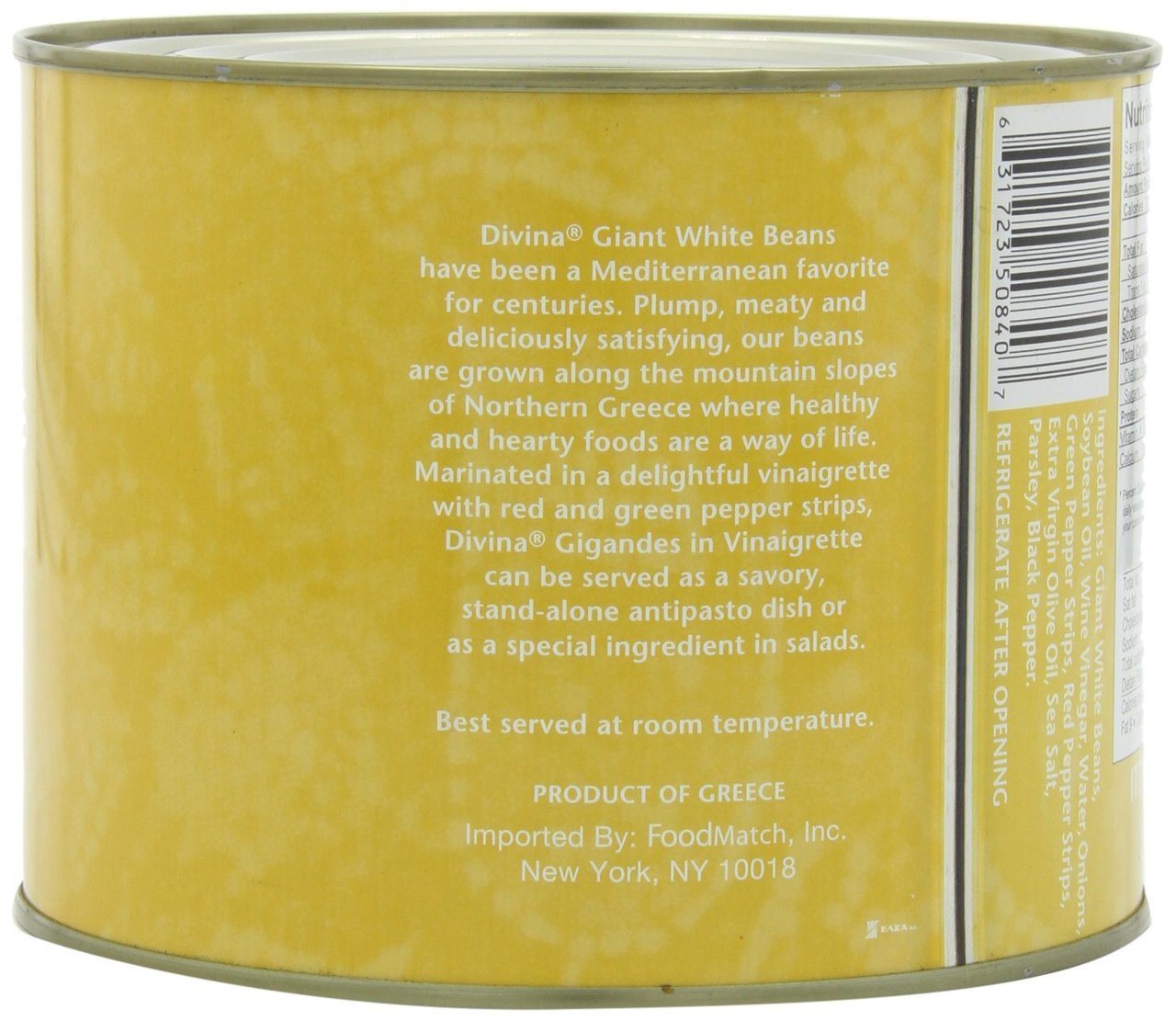 Divina Giant White Beans Vinaigrette, 4.4 lbs Supermarket Italy