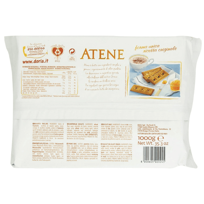 Doria Atene Shortbread Biscuits, 35.3 oz Sweets & Snacks Doria 