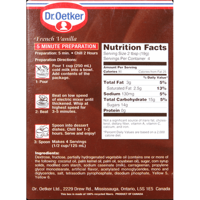Dr. Oetker French Vanilla Mousse, 2.7 oz Sweets & Snacks Dr. Oetker 