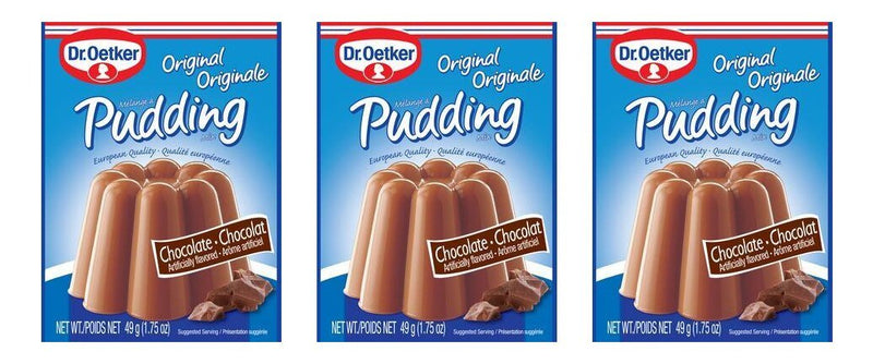 Dr. Oetker Original Chocolate Pudding Mix, Pack of 3 (1.7 oz each)
