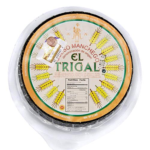 El Trigal Manchego D.O.P. Aged 3 Months Cheese, 2 lb. Cheese Mitica 