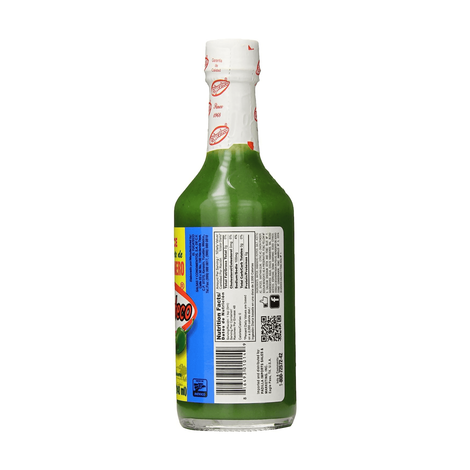 El Yucateco Green Habanero Hot Sauce, 8 oz Supermarket Italy