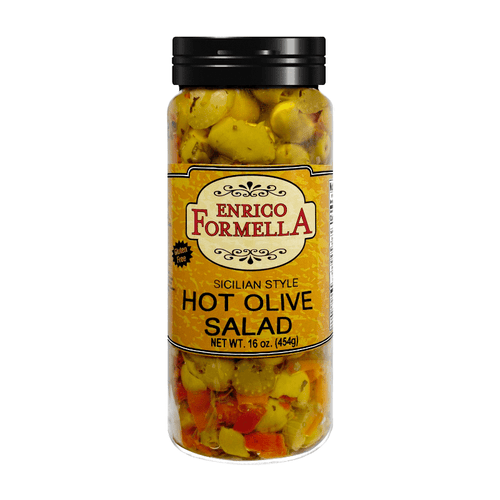 Enrico Formella Hot Olive Salad, 16 oz Olives & Capers Enrico Formella 