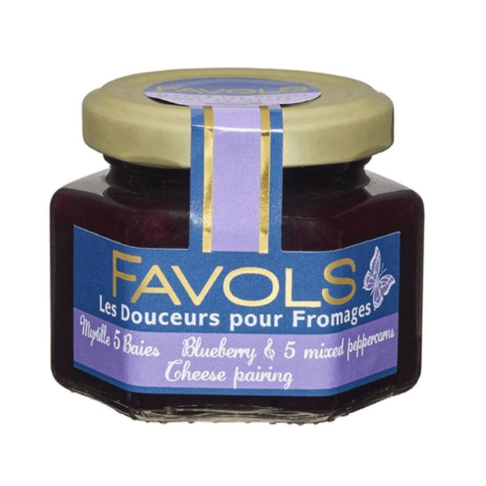Favols Blueberry & Mixed Five Peppers Jam for Cheese, 3.9 oz Pantry Favols 