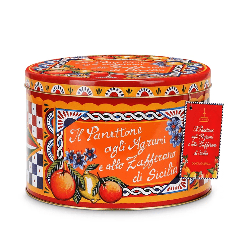 Fiasconaro Dolce & Gabbana Agrumi Panettone with Sicilian Citrus and Saffron, 2.2 lbs [Tin Color May Vary] Sweets & Snacks Fiasconaro 