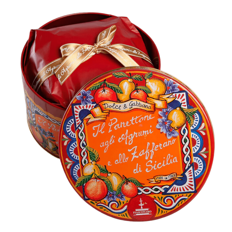 Fiasconaro Dolce & Gabbana Agrumi Panettone with Sicilian Citrus and Saffron, 2.2 lbs [Tin Color May Vary] Sweets & Snacks Fiasconaro 