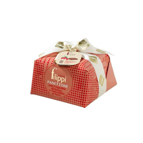 Filippi Panettone Special with Wild Strawberries And Milk Chocolate, 2.2 lb