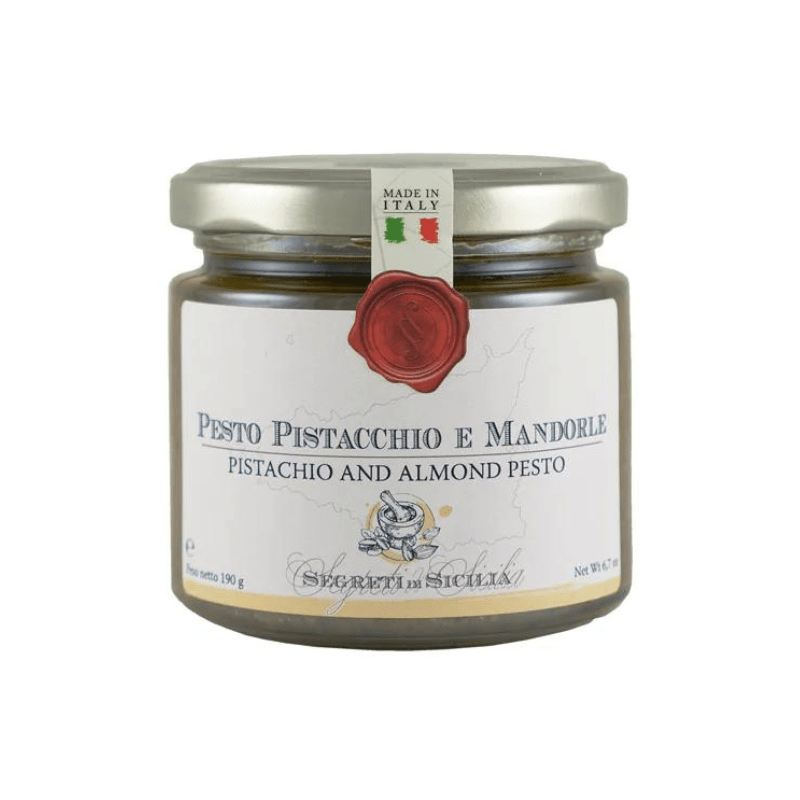 Frantoi Cutrera Segreti di Sicilia Pistachio and Almond Basil Pesto, 6.7 oz Sauces & Condiments Frantoi Cutrera 