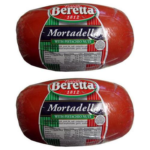 Fratelli Beretta Mini Mortadella with Pistachio, 1 lb. [PACK of 2] Meats Fratelli Beretta 
