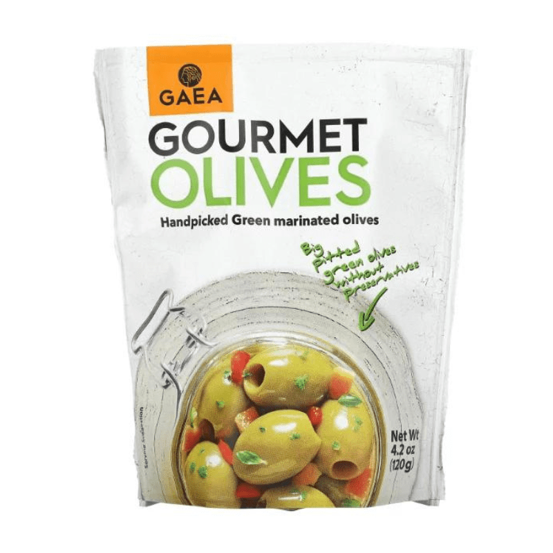 Gaea Gourmet Olives Handpicked Green Marinated Olives, 4.2 oz Olives & Capers Gaea 