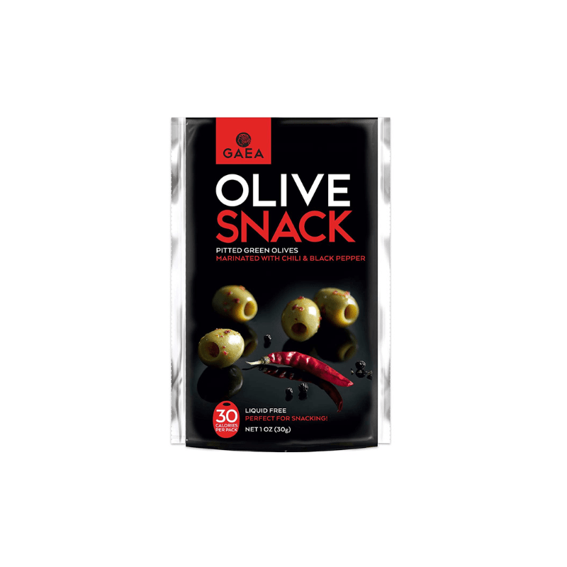 Gaea Pitted Greek Olives Marinated with Chili & Black Pepper, 1 oz Sweets & Snacks Gaea 