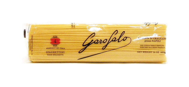 Thin Italian spaghetti Garofalo Spaghettini Pasta.