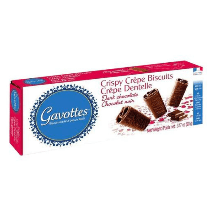 Gavottes Dark Chocolate Crispy Crepe Dentelle, 3.2 oz Sweets & Snacks Gavottes 