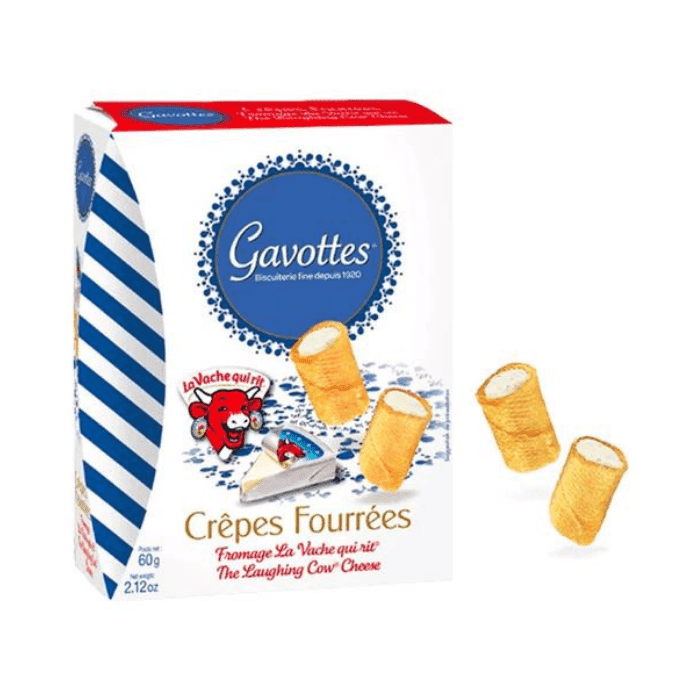 Gavottes Mini Crepes Filled with Laughing Cow Cheese, 2.1 oz Sweets & Snacks Gavottes 