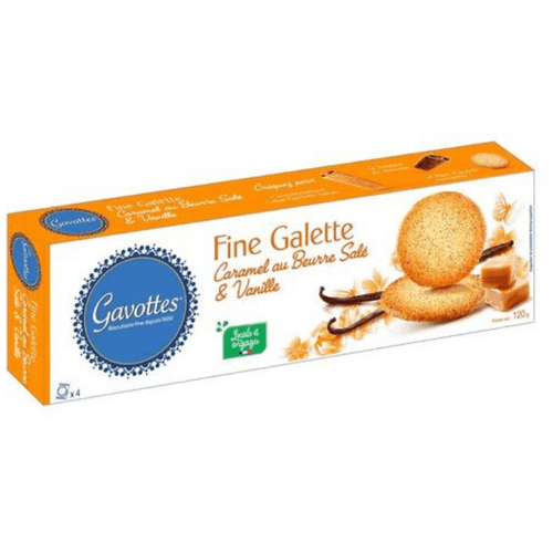 Gavottes Salted Caramel and Vanilla Butter Galettes, 4.2 oz Sweets & Snacks Gavottes 
