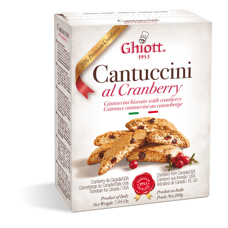 Ghiott Cantuccini with Cranberries, 7.05 oz Sweets & Snacks Ghiott 