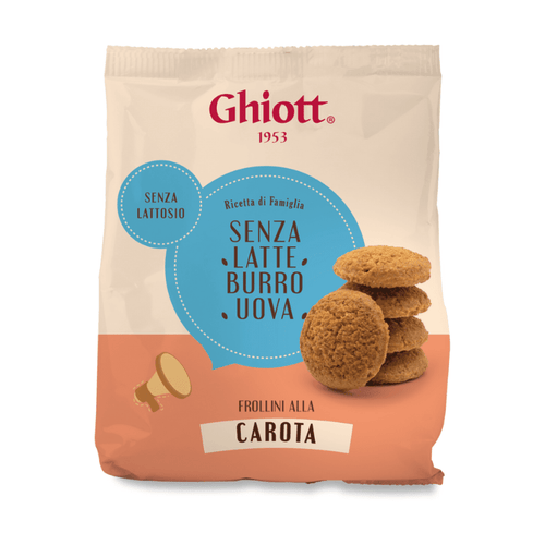 Ghiott Carrot Frollini Without Egg, Butter and Eggs, 8.8 oz Sweets & Snacks Ghiott 