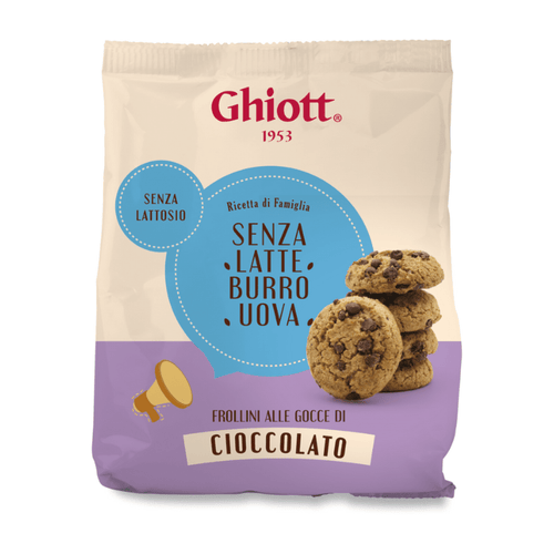 Ghiott Chocolate Chip Frollini Without Milk, Butter and Eggs, 8.8 oz Sweets & Snacks Ghiott 