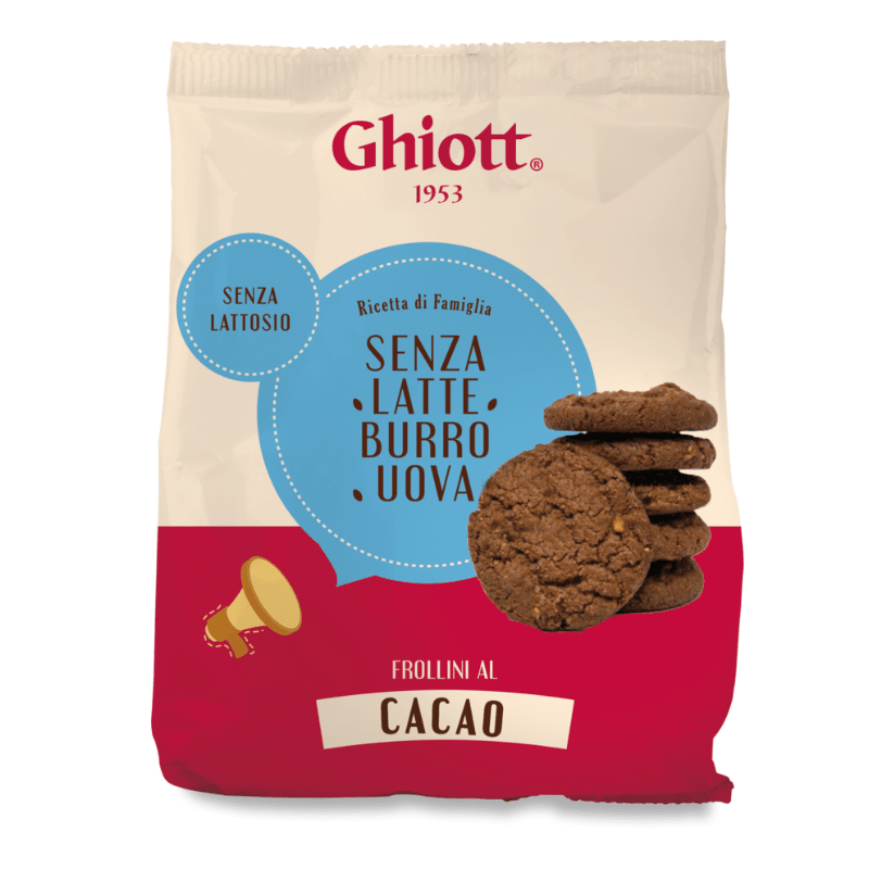 Ghiott Cocoa Frollini Without Milk, Butter and Eggs, 8.8 oz Sweets & Snacks Ghiott 