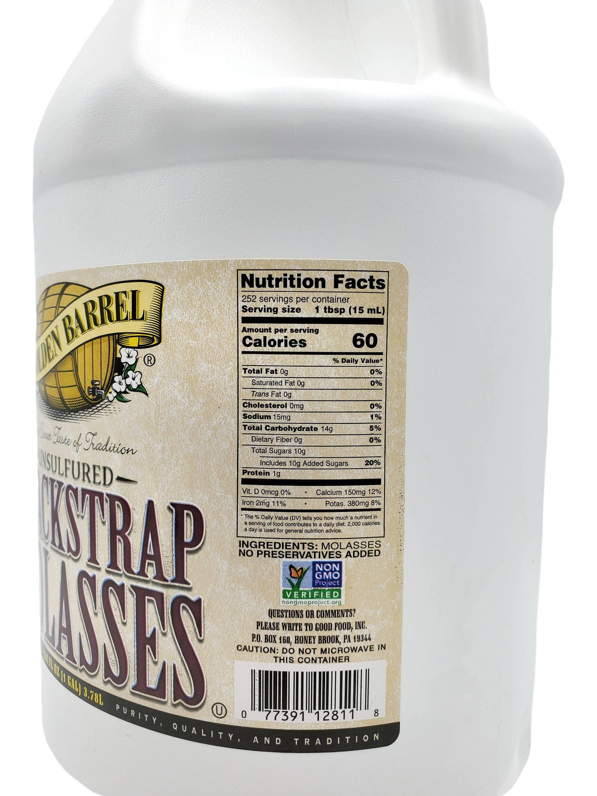 thumbnail image 2 of Golden Barrel Blackstrap Molasses – 16 Fl Oz, Organic & Caffeine Free, Great For Baking Or Wellness 2 of 6