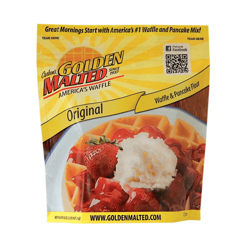Golden Malted Original Waffle and Pancake Mix Pouch, 32 oz Pantry Golden Malted 