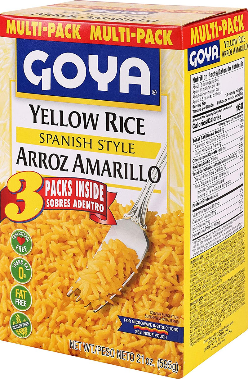 Goya Yellow Rice Multipack, 21 oz Pantry Goya 