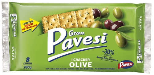 Gran Pavesi Sfoglie Olive Oven Baked Crackers 