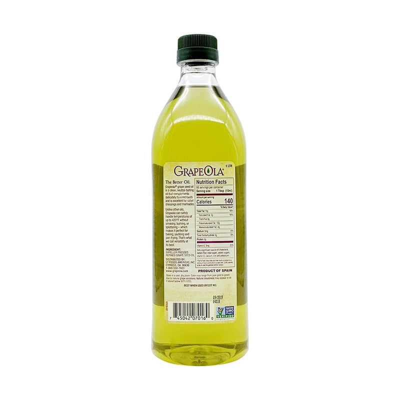 GrapeOla Grapeseed Oil, 1 Liter (33.8 oz) Oil & Vinegar GrapeOla 