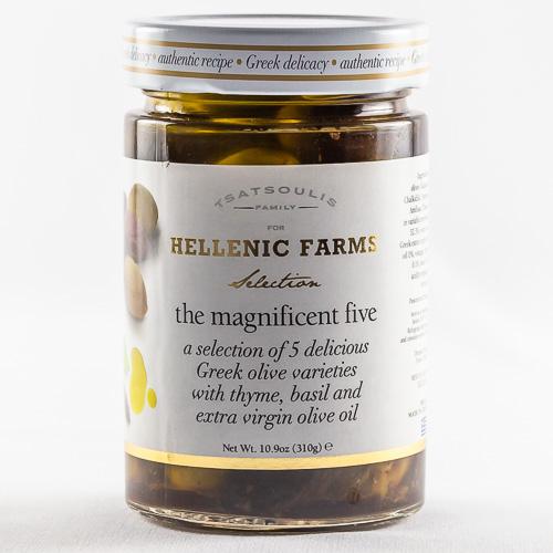 Hellenic Farms The Magnificent Five Greek Olives Varieties, 10.9 oz Olives & Capers Hellenic Farms 