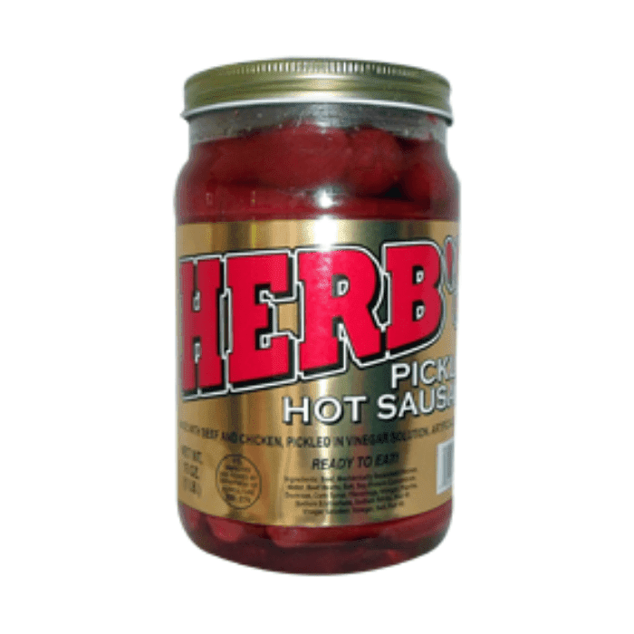Herb's Red Hot Pickled Sausage, 1 Lb Meats Herb's 