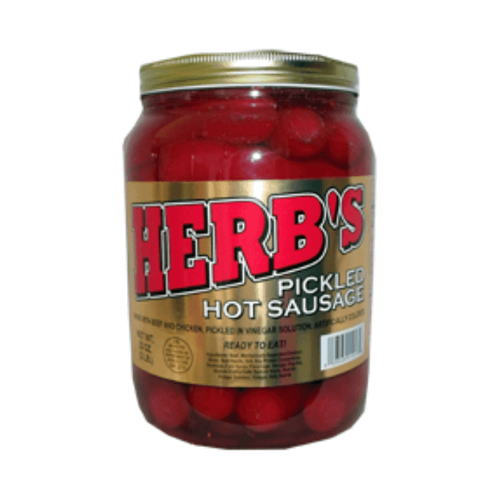 Herb's Red Hot Pickled Sausage, 2 Lbs Meats Herb's 
