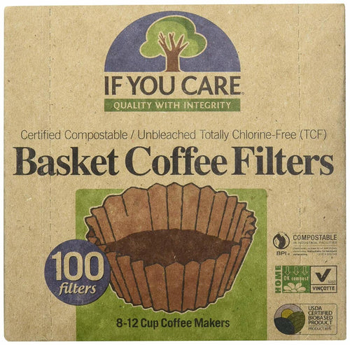 If You Care Basket Coffee Filters, 100 Filters