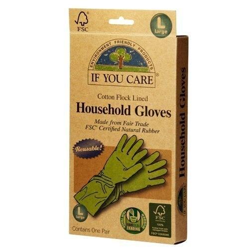 If You Care Cotton Flock Lined Household Gloves, Large