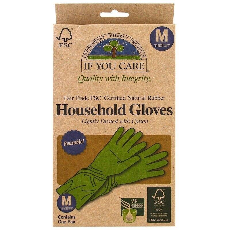 If You Care Cotton Flock Lined Household Gloves, Medium