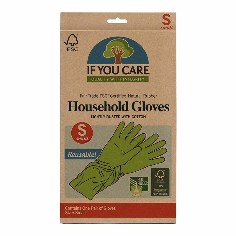 If You Care Cotton Flock Lined Household Gloves, Small