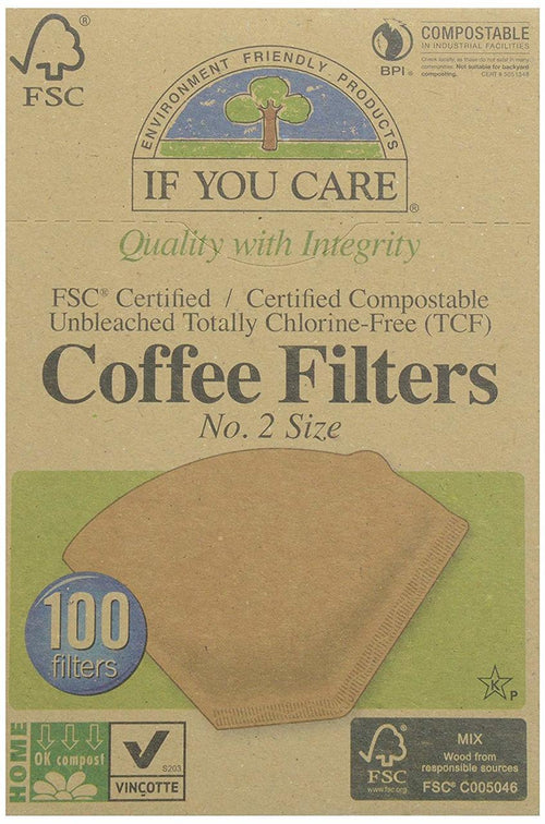 If You Care FSC Unbleached No.2 Coffee Filters, 100 Count
