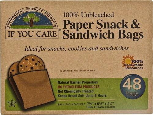 If You Care Paper Sandwich and Snack Bags - 48 bags