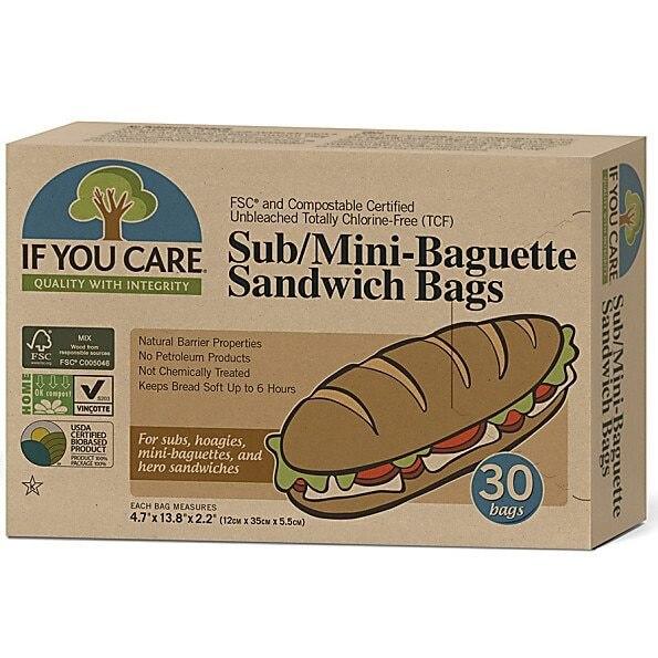 If You Care Sub/Mini Baguette Sandwich Bags, 30 count